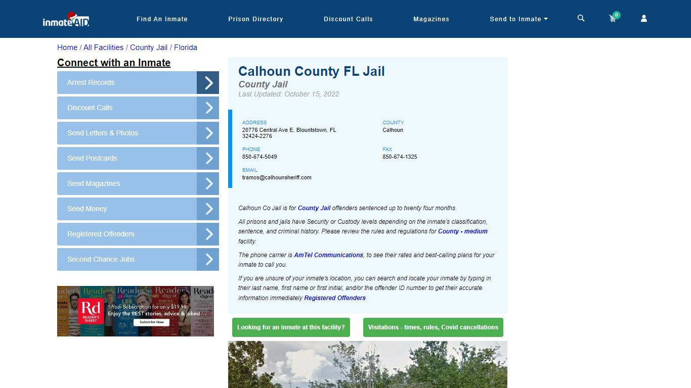 Calhoun County FL Jail - Inmate Locator - Blountstown, FL